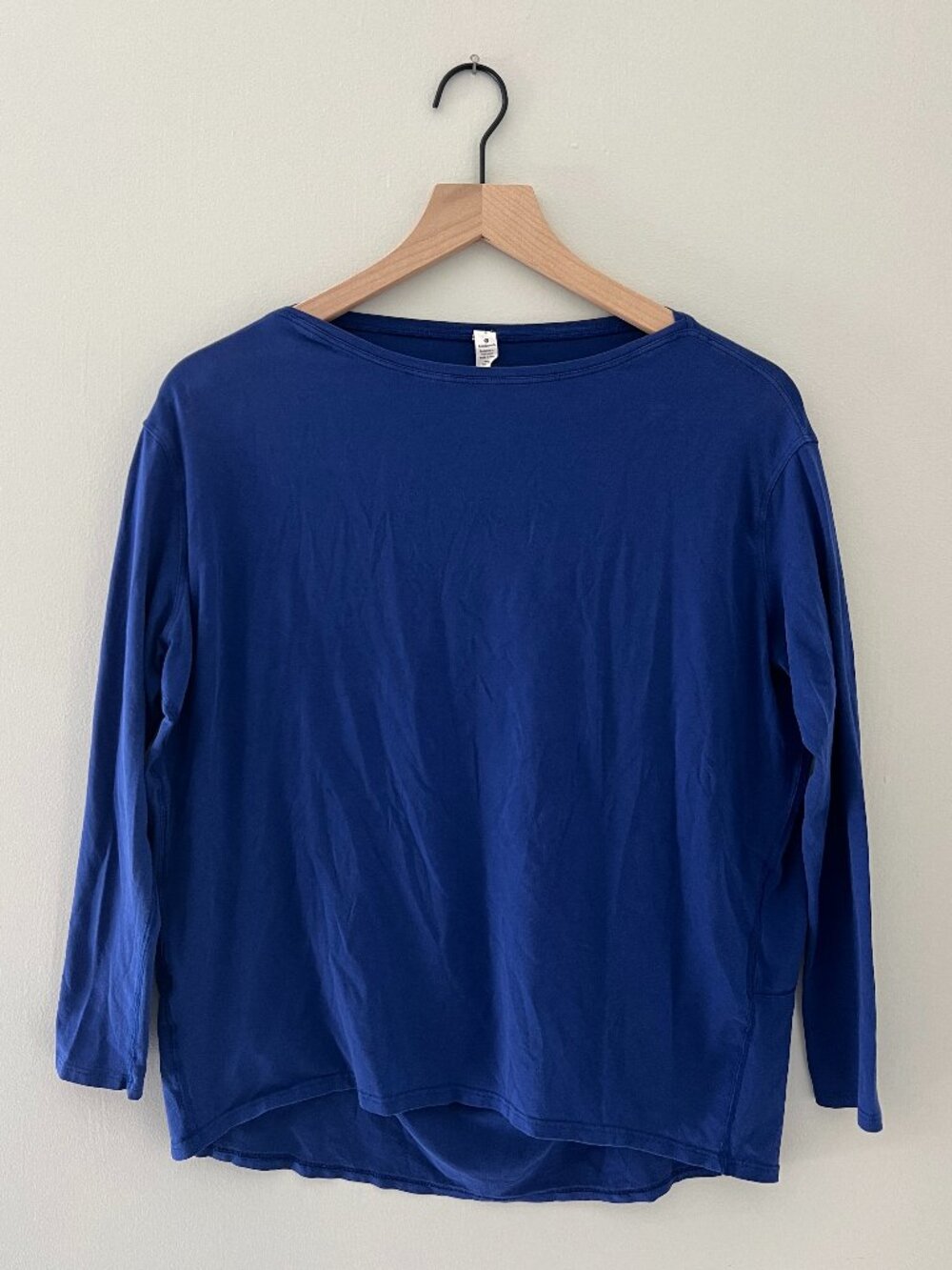 lululemon Back in Action Organic Cotton Long-Sleeve Shirt in Cobalt Blue